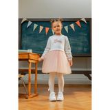 Love Nakışlı Sweat Tütü Elbise - 5 - 6 Yaş - Pembe