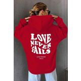 Love Never Fails Sırt Baskılı Sweatshirt