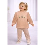 love Papatyalı Kolları Güpürlü Tek Bluz - Yavru Agzı - 6 Yaş