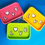 Love sağlam Plastik 2 PARÇA Renkli sabunluk