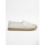 Love Shine Mabel Dantelli Büyük Numara Günlük Kadın Espadril - Beyaz