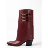 Love Shine Romeduo Büyük Numara Kadın Tak-Çıkar Çizme & Bot – Özel Koleksiyon - Bordo