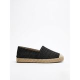 Love Shine Serra Hasır Büyük Numara Kadın Espadril 41-45 - Siyah