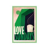 Love Sundays Yazılı Kahve Temalı Hediye Kartı & Dekoratif Kartpostal – Minimal ve Anlamlı Tasarım | 10x15 cm