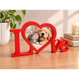 LOVE Yazılı Fotoğraf Çerçeveli Dekor – Masaüstü Anı Çerçevesi