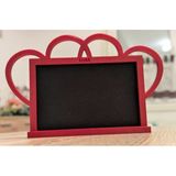 Love Yazılı Kalp Detaylı 3D Fotoğraf Çerçevesi - Sevgiliye Özel Romantik Masa Üstü Dekoratif Resim Standı