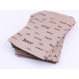 Love Yazılı Kese Kağıdı, Kraft Üzeri Siyah 18X30-100 Adet - Standart