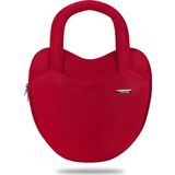 Love1402 13-14 Inch Wtxpro Su Geçirmez Kumaş, Macbook,Mac Air Laptop El Ve Omuz Çantası - Kırmızı