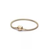 Lovecharm Damgalı Gold Renk Kalp Yılan Zinciri Bileklik
