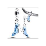 Lovecharm Gümüş Murano Sindirella Ayakkabı Charm
