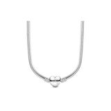 Lovecharm Kalp Klipsli 925 Ayar Yılan Zincir İkonik Tarz Kolye