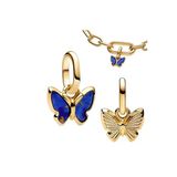 Lovecharm Mini Gold Mavi Kelebek Charm Ve Kolye Ucu