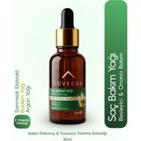 Lovecra Saç Bakım Yağı Badem Argan Yağı E Vitamini Sarımsak Ekstraktı Besleyici Güçlendirici Onarıcı 30 ml