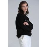 Loved Kadın Örme Sweatshirt S Siyah 8684195207363