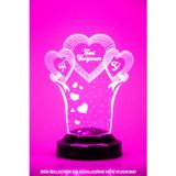Lovelamp Yıldönümü 3 Boyutlu Kişiye Özel Konsept Hediye Led Lamba