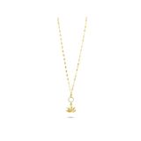 Lovely Altın Lotus Işıltılı Zincir Kolye