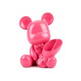 Lovely Bear Dekoratif Ayıcık Çiçeklik ve Saksı Figürü, Kırmızı, Sevgililer Günü, Anneler Günü, Doğum Günü ve Yıldönümü Hediyesi, Masa ve Ev Dekoru