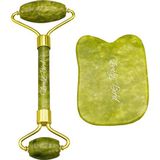 Lovely Bird Jade Roller Ve Gua Sha %100 Orijinal Yeşim Taşı Yüz Masaj Rulosu