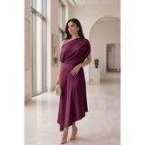 Lovely butik Tek Omuz Dökümlü Asimetrik Kesim Davet Ve Gece Elbisesi