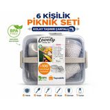 Lovely Piknik Seti 6 Kişilik 32 Parça Krem