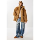 Lovelyİstanbul Oversize Suni Kürk Kaban LCI0037 CAMEL