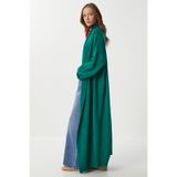 Lovelyİstanbul Oversize Uzun Triko Hırka LDD0129 YEŞİL