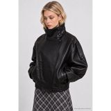 Lovelyİstanbul Suni Deri Biker Ceket LAZ0022 SİYAH