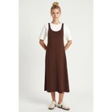 Lovelyİstanbul T-shirt Elbise İkili Modal Takım LNT0038 KAHVERENGİ