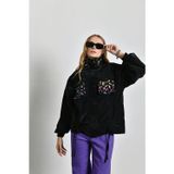 Lovelystore Tasarım Vintage Siyah Detaylı Ceket