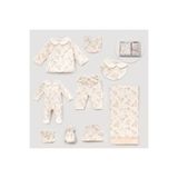 Lovemaxx 583127LV – Kız Bebek Yenidoğan Kutulu Yenidoğan Hastane Çıkışı Set | Orman Baskılı (0–3 Ay) - 0 - 3 Ay - 01.Ekru