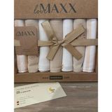 Lovemaxx Organik Ağız Mendili 7'li–bebek Ağız Mendili-Bej Renkli –Organik - 0 - 1 Yaş