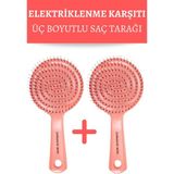 Lovendas 2 Adet Pro Üç Boyutlu Saç Bakım Tarak Fırçası Pembe