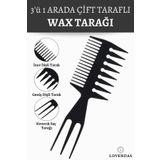 Lovendas 3ü1 Arada Saç Şekillendirici Antistatik Karbon Wax Tarağı