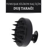 Lovendas Duş Saç Bakım Tarağı Yumuşak Silikonlu - Saç Duş Tarağı - Saç Derisi Masaj Fırçası - Siyah