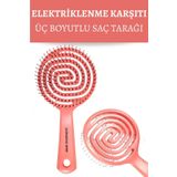 Lovendas Pro Üç Boyutlu Saç Bakım Fırçası Tarak - Pembe