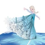 Lovepop Disney'in Dondurulmuş Elsa Pop Up Kartı, 3D Disney Kartı Dondurulmuş, Okul için Hediye Kartı, Kızlar için Prenses Doğum Günü Kartı
