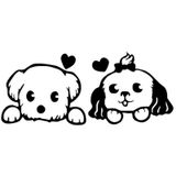 Lover Iki Köpek Hayvan Oto Araba Tampon Sticker 2
