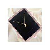 Lovera Jewellery 925 Ayar Gümüş Sertifikalı 14K Gold Renk A Harfli Harf Kolye