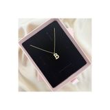 Lovera Jewellery 925 Ayar Gümüş Sertifikalı 14K Gold Renk B Harfli Harf Kolye