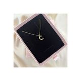 Lovera Jewellery 925 Ayar Gümüş Sertifikalı 14K Gold Renk C Harfli Harf Kolye Kadın Zarif Minimal Gümüş Takı Sevgiliye Özel Gün Doğum Günü Hediyesi Günlük Şık Tasarım