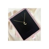 Lovera Jewellery 925 Ayar Gümüş Sertifikalı 14K Gold Renk Ç Harfli Harf Kolye