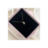 Lovera Jewellery 925 Ayar Gümüş Sertifikalı 14K Gold Renk D Harfli Harf Kolye