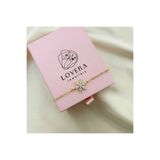 Lovera Jewellery 925 Ayar Gümüş Sertifikalı 14K Gold Renk Lotus Çiçeği Bileklik
