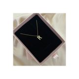 Lovera Jewellery 925 Ayar Gümüş Sertifikalı 14K Gold Renk R Harfli Harf Kolye