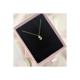 Lovera Jewellery 925 Ayar Gümüş Sertifikalı 14K Gold Renk S Harfli Harf Kolye Kadın Zarif Minimal Gümüş Takı Sevgiliye Özel Gün Doğum Günü Hediyesi Günlük Şık Tasarım