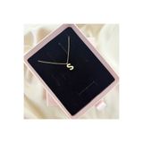 Lovera Jewellery 925 Ayar Gümüş Sertifikalı 14K Gold Renk S Harfli Harf Kolye