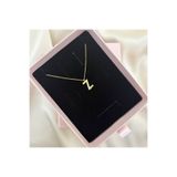 Lovera Jewellery 925 Ayar Gümüş Sertifikalı 14K Gold Renk Z Harfli Harf Kolye Kadın Zarif Minimal Gümüş Takı Sevgiliye Özel Gün Doğum Günü Hediyesi Günlük Şık Tasarım
