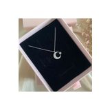 Lovera Jewellery 925 Ayar Gümüş Sertifikalı Ay Yıldızlı Kolye Kadın Zarif Minimal Gümüş Takı Sevgiliye Özel Gün Doğum Günü Hediyesi Günlük Şık Tasarım