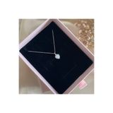 Lovera Jewellery 925 Ayar Gümüş Sertifikalı Beyaz Opal Taşlı Kalp Kolye Kadın Zarif Minimal Gümüş Takı Sevgiliye Özel Gün Doğum Günü Hediyesi Günlük Şık Tasarım