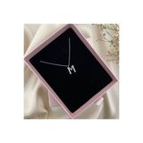 Lovera Jewellery 925 Ayar Gümüş Sertifikalı M Harfli Harf Kolye Kadın Zarif Minimal Gümüş Takı Sevgiliye Özel Gün Doğum Günü Hediyesi Günlük Şık Tasarım